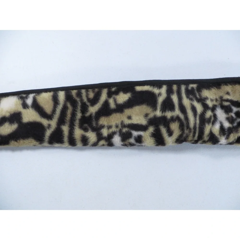 Vintage Leopard Print Fleece Orange Satin Lined Rifle Shotgun Sock Case Bag 48